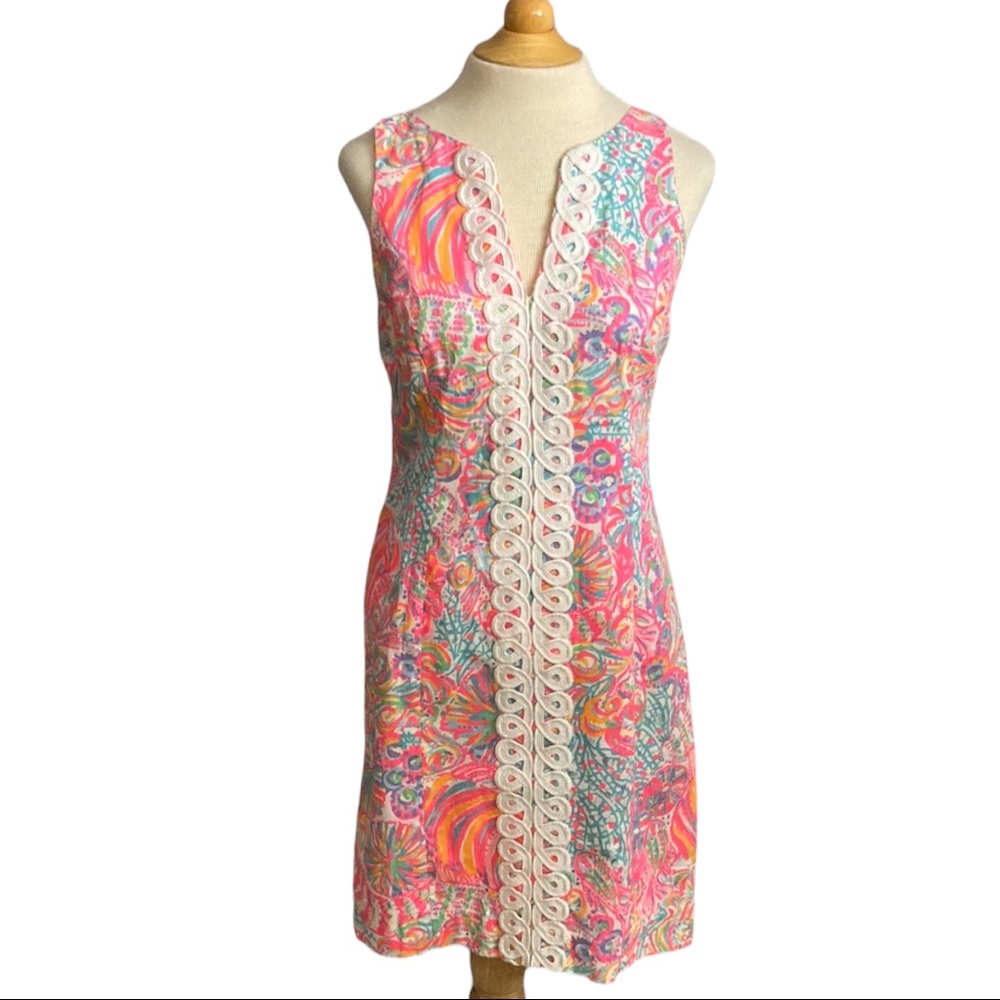 Lilly Pulitzer Swish Fish Dress Embodies Resort Chic XS